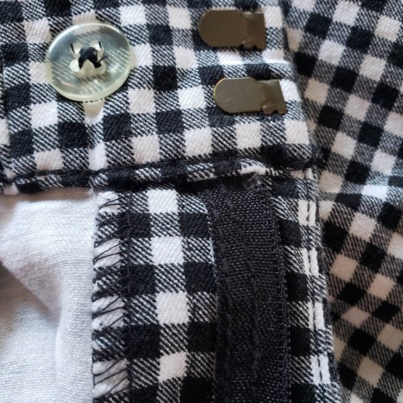 B&W gingham stretch pixie pants, mod, punk, cute! - Picture 4 of 7